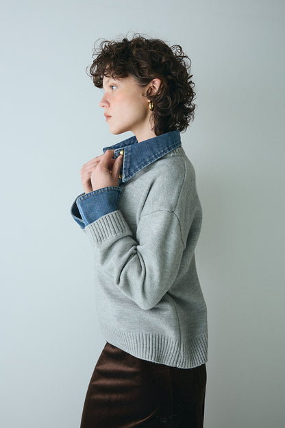 【予約：1月下旬〜2月上旬】Layered Knit／60251109048