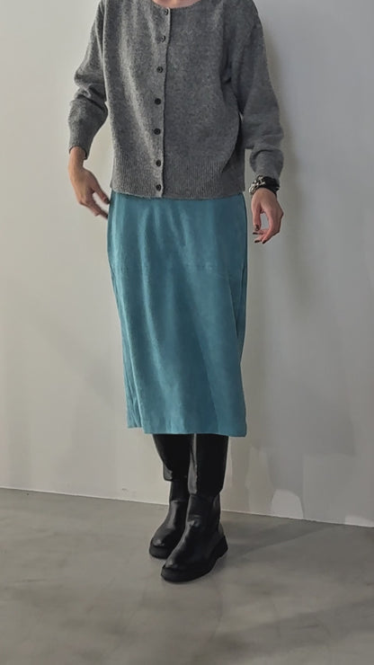 【予約：11月中旬】Eco Suede Slit Skirt／60251002021