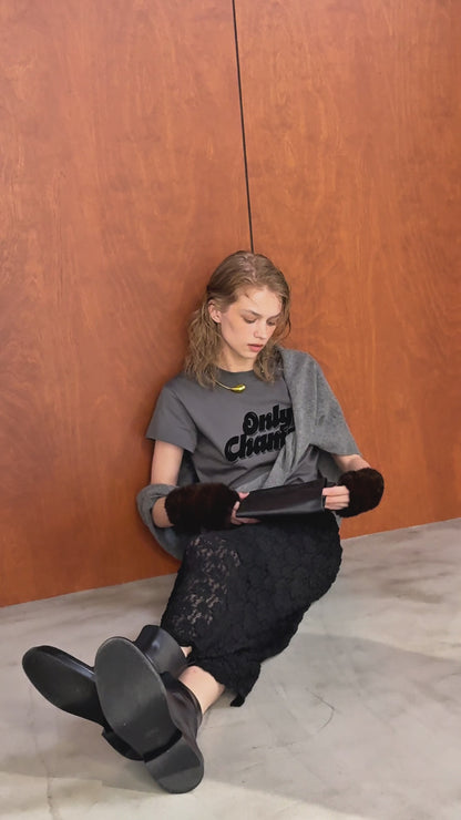 【予約：11月中旬】¨Only champs ¨
flocky print tee／60251008006