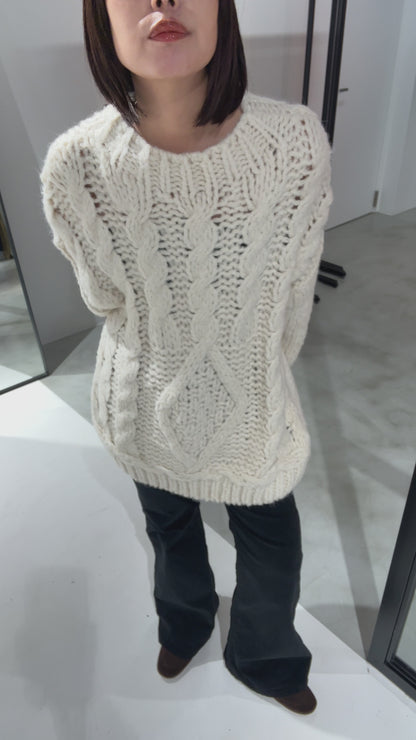 【予約：12月中旬】Chunky Cable Knit／60251109044