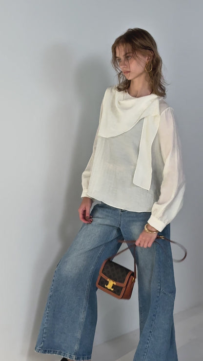 【予約：11月中旬】Fluid Flow Blouse／60251001013